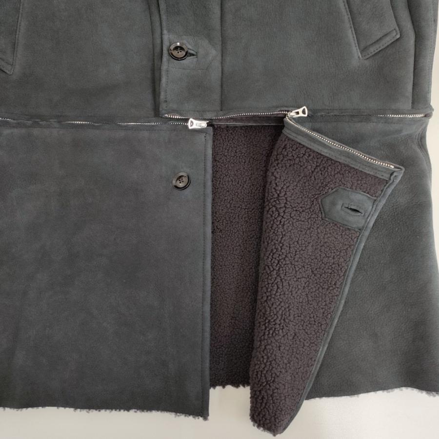 YOKE 新品 24AW REVERSIBLE ＆ DETA CHABLE MOUTON COAT 定価264000円 YK24FW0751C コート チャコールグレー ヨーク 5-1018A F99744の画像