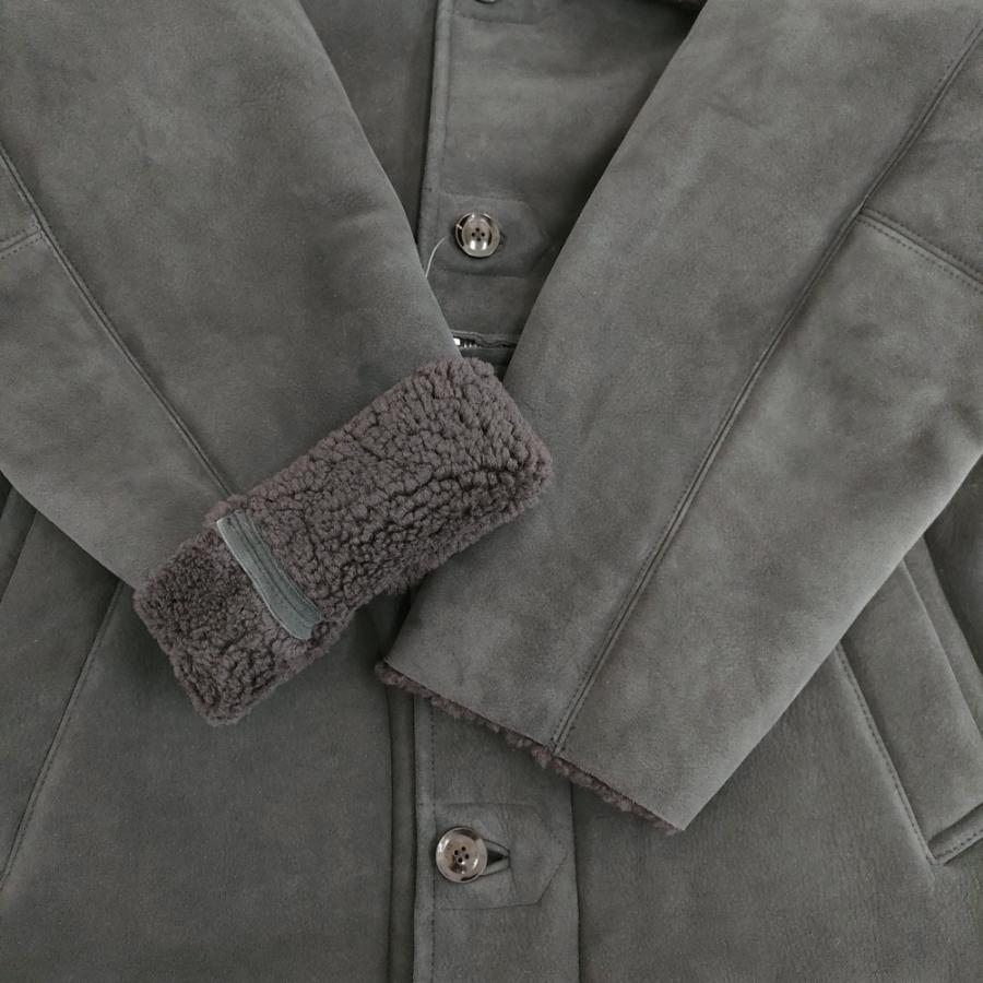 YOKE 新品 24AW REVERSIBLE ＆ DETA CHABLE MOUTON COAT 定価264000円 YK24FW0751C コート チャコールグレー ヨーク 5-1018A F99744の画像