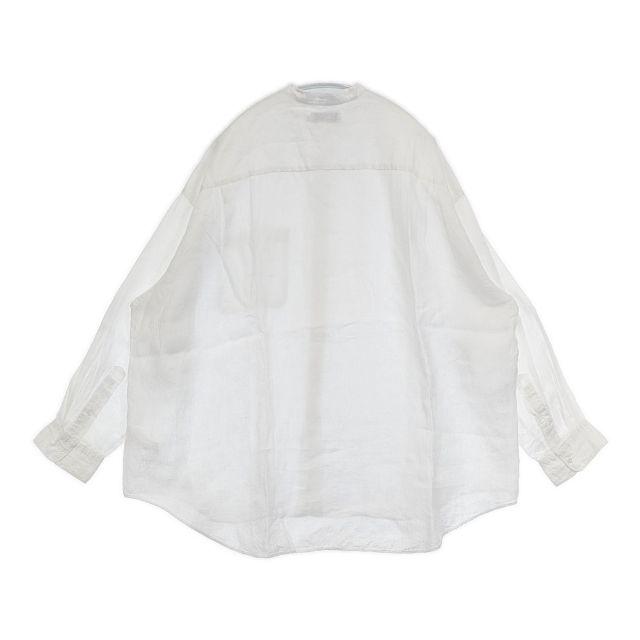 Graphpaper リネンバンドカラーシャツ GM212-50281B オーバーサイズ