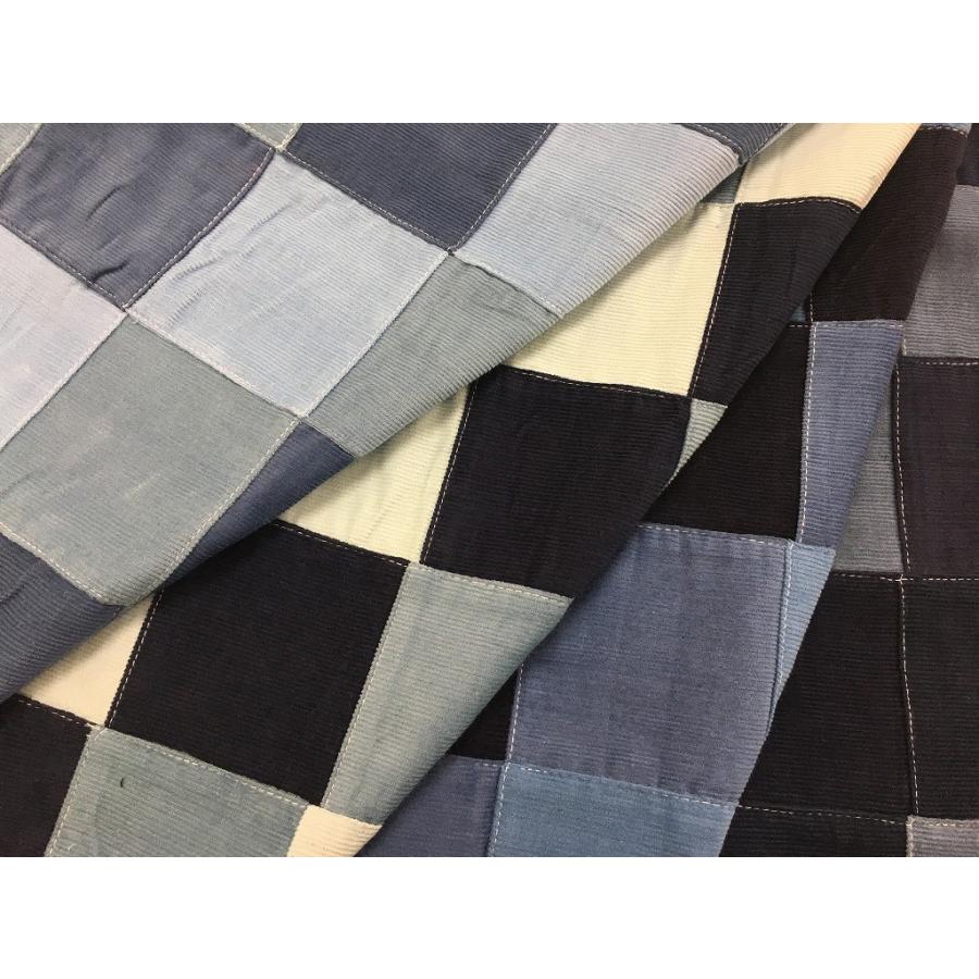 生地 コーデュロイ パッチワーク 無地 コール天 紺色 綿100% インド綿