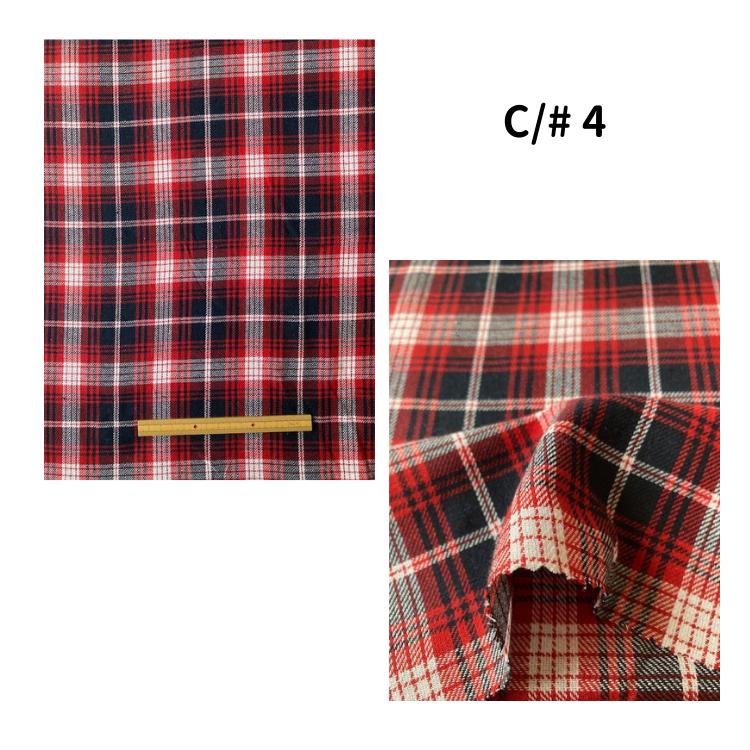 生地 綿100% コットン ツイル カラフル チェック 柔らかい インド 布 