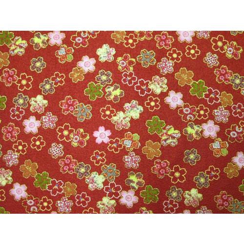 生地 綿ちりめん エンボス 和柄 中柄さくら柄 赤 和柄生地 ちりめん チリメン 手芸 布 綿 a 生地net 通販 Yahoo ショッピング