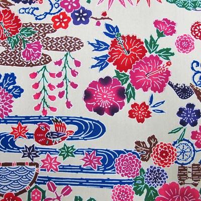 生地 布 紅型 びんがた タイプ1 アイボリー 和柄 手芸 綿 沖縄 琉球 f 生地net 通販 Yahoo ショッピング