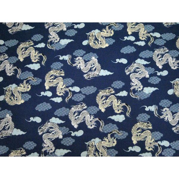 和柄生地 龍柄 紺 生地 布 手芸 綿 b 生地net 通販 Yahoo ショッピング