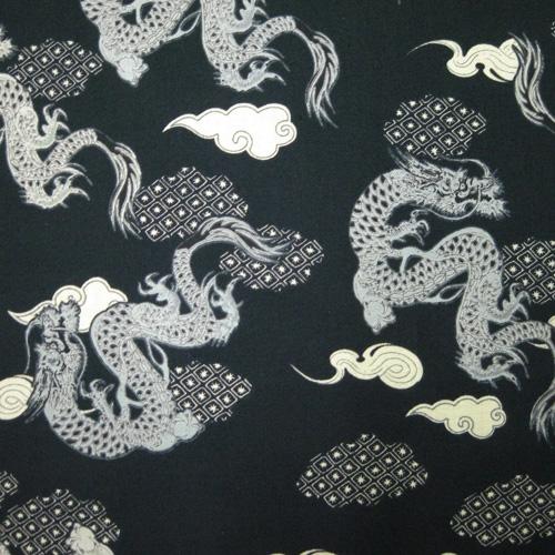 和柄生地 龍柄 黒 生地 布 手芸 綿 c 生地net 通販 Yahoo ショッピング