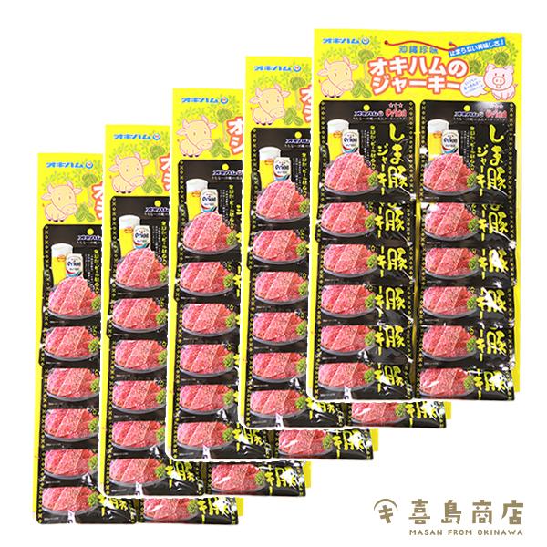 しま豚ジャーキー 黒胡椒 ビール酵母入り 5セット (10g×12袋)_1
