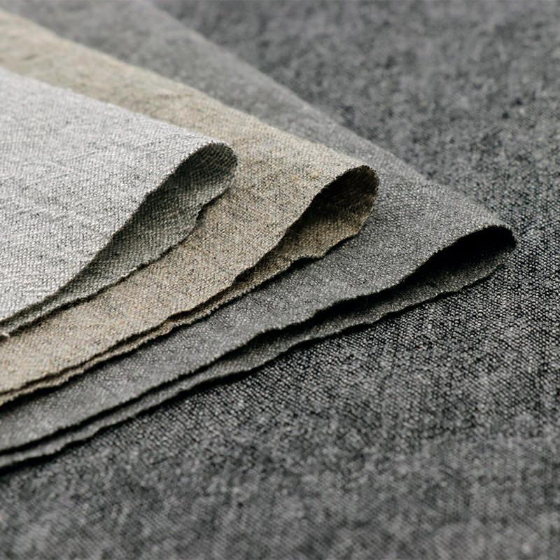 生地 布 綿麻キャンバストップグレー In 生地の森 通販 Yahoo ショッピング