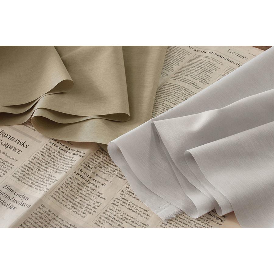 洗いをかけた 綿麻ボイル リネンコットン 綿麻 生地 無地 くすみ