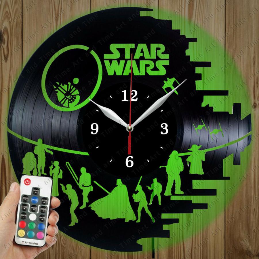 掛け時計 LED Vinyl Clock Star Wars Wall Decor Art Original Gift 82 : 華商店 ...