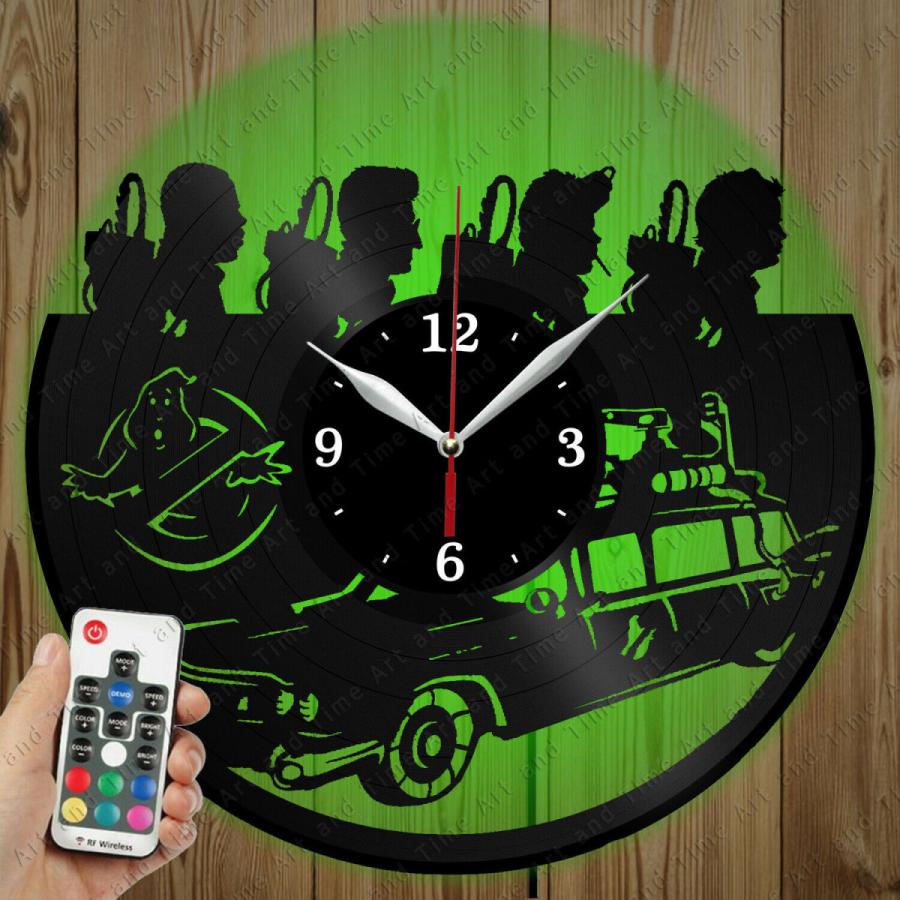 掛け時計 LED Vinyl Clock Ghostbusters Wall Decor Art Original Gift 327 : 華 ...