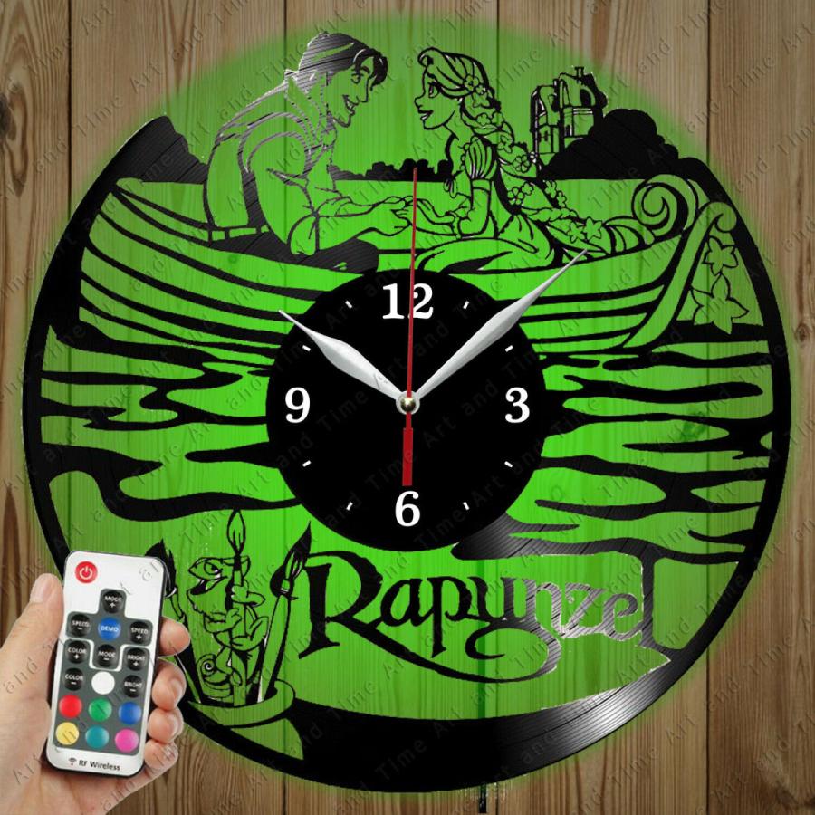 掛け時計 LED Vinyl Clock Rapunzel Wall Decor Art Original Gift 333 : 華商店 ...