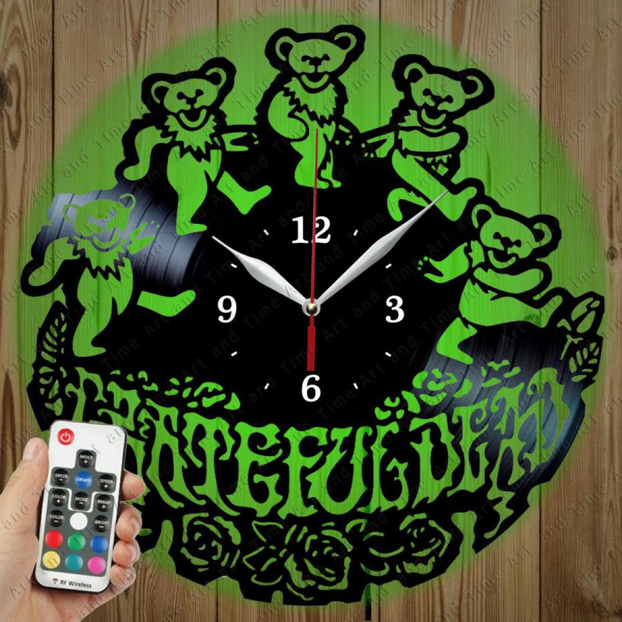 2021年レディースファッション福袋 Vinyl LED 掛け時計 Clock 433 Gift Original Clock Art Decor Wall LED Dead Grateful 掛け時計、壁掛け時計