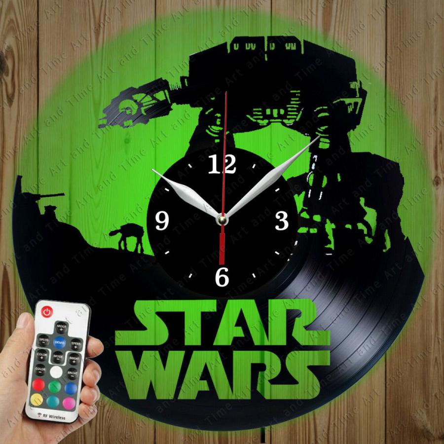 掛け時計 LED Vinyl Clock Star Wars Wall Decor Art Original Gift 311 : 華商店 ...