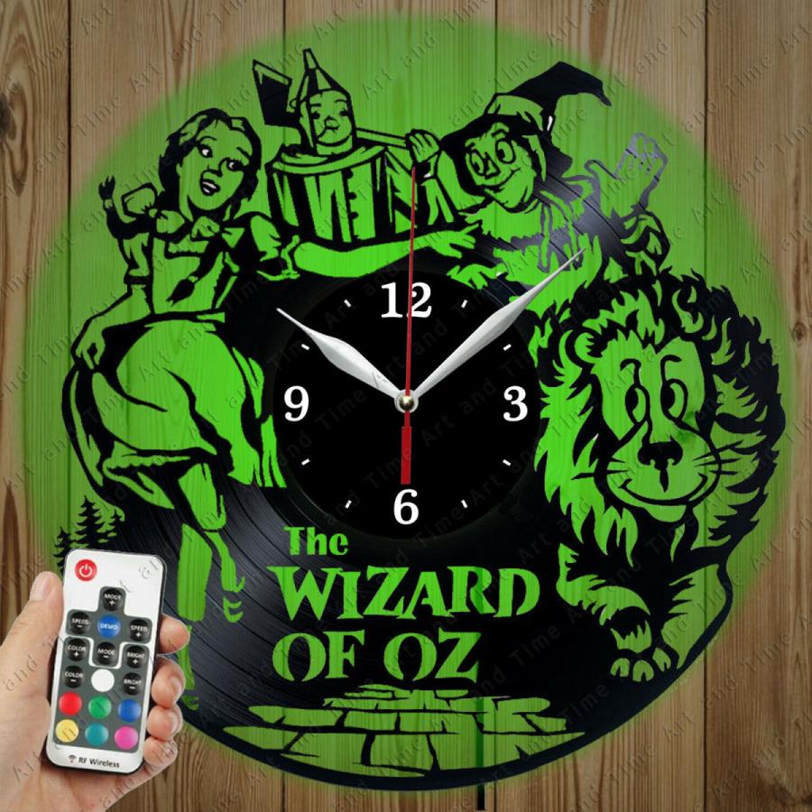 掛け時計 LED Vinyl Clock The Wizard of the Oz LED Wall Decor Art Clock Original Gift 453｜kijisystem