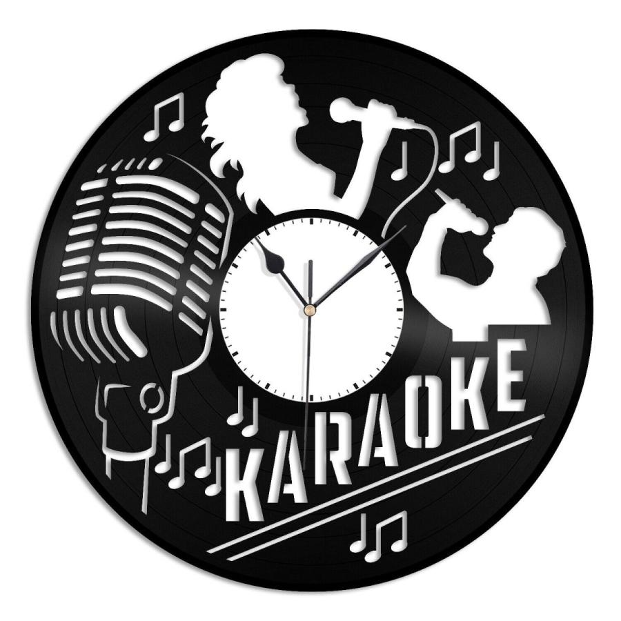 掛け時計 Karaoke Vinyl Wall Clock Unique Gift for Friends Men Women Home