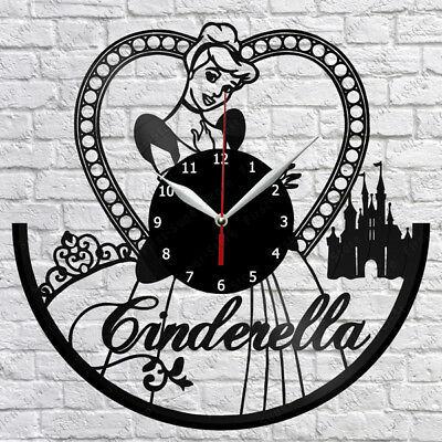 掛け時計 Cinderella Vinyl Record Wall Clock Fan Art Home Decor 12" 30cm 1515｜kijisystem