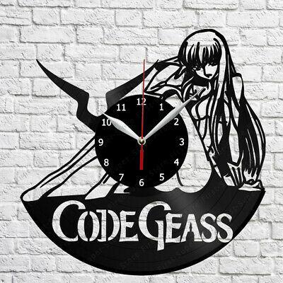 掛け時計 Code Geass CC Anime Manga Vinyl Record Wall Clock Home Fan Art ...