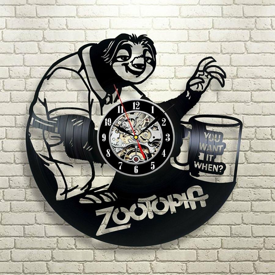 掛け時計 Zootopia Vinyl Wall Clock Record Gift Decor Sign Feast Day Art ...