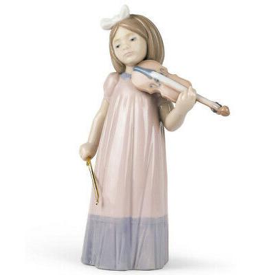 リヤドロ NAO BY LLADRO GIRL WITH VIOLIN #1034 BRAND NEW IN BOX MUSIC BOW CUTE SAVE$$ F/SH