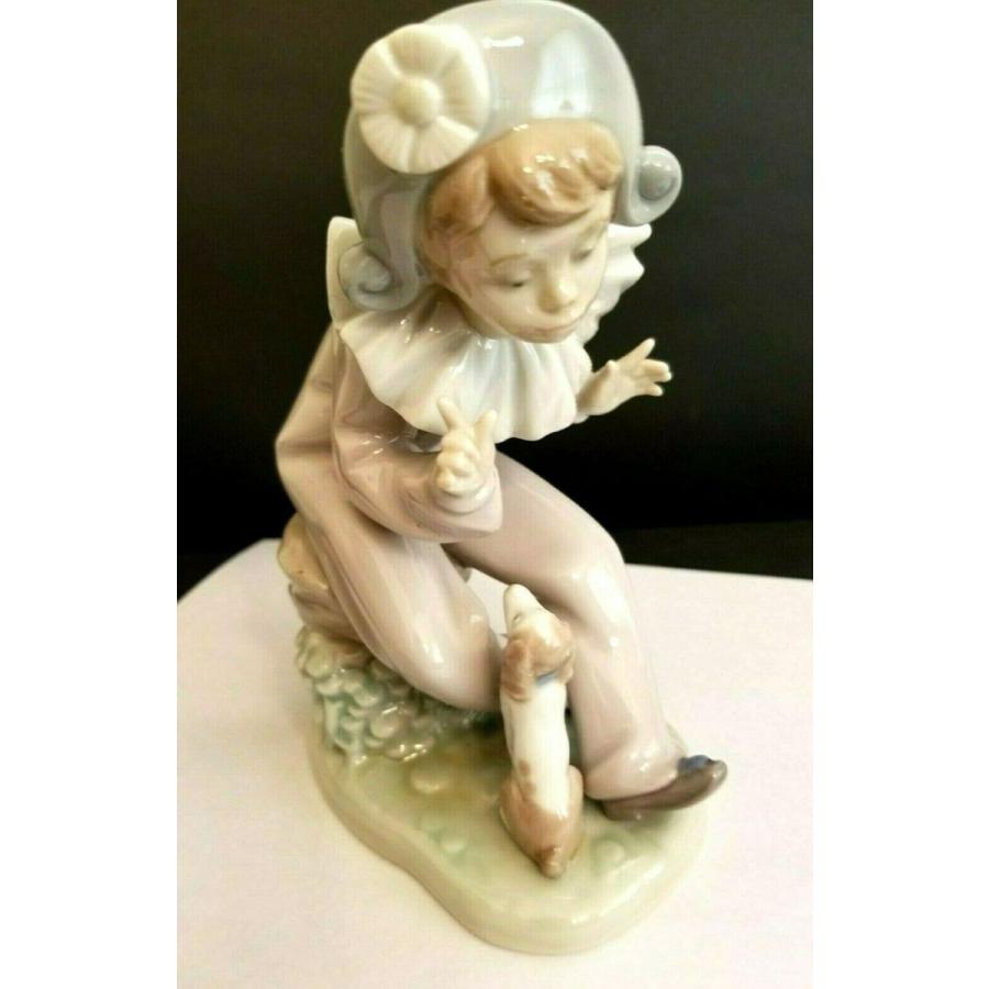 【値下げ⭕️】 リヤドロ Nao LLADRO Clown w Dog Statue Figure Collectible Made in Spain New in Box 【H2773407547】(98577円)