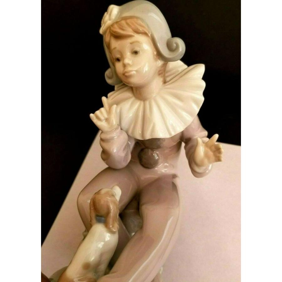 【値下げ⭕️】 リヤドロ Nao LLADRO Clown w Dog Statue Figure Collectible Made in Spain New in Box 【H2773407547】(98577円)