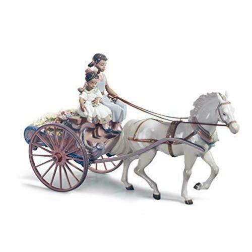 LLADRO（リヤドロ） Lladro Porcelain Figurine Flower Wagon 01001784