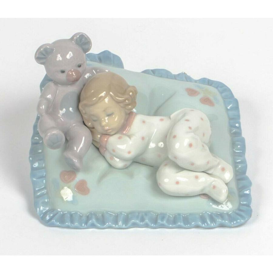 リヤドロ LLADRO COUNTING SHEEP GIRL FIGURINE #6790 BRAND NIB PINK TEDDY BEAR SAVE$$ F/SH｜kijisystem｜05