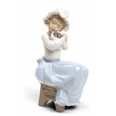 リヤドロ NAO BY LLADRO #1701 A BIG HUG BRAND NEW IN BOX GIRL PUPPY