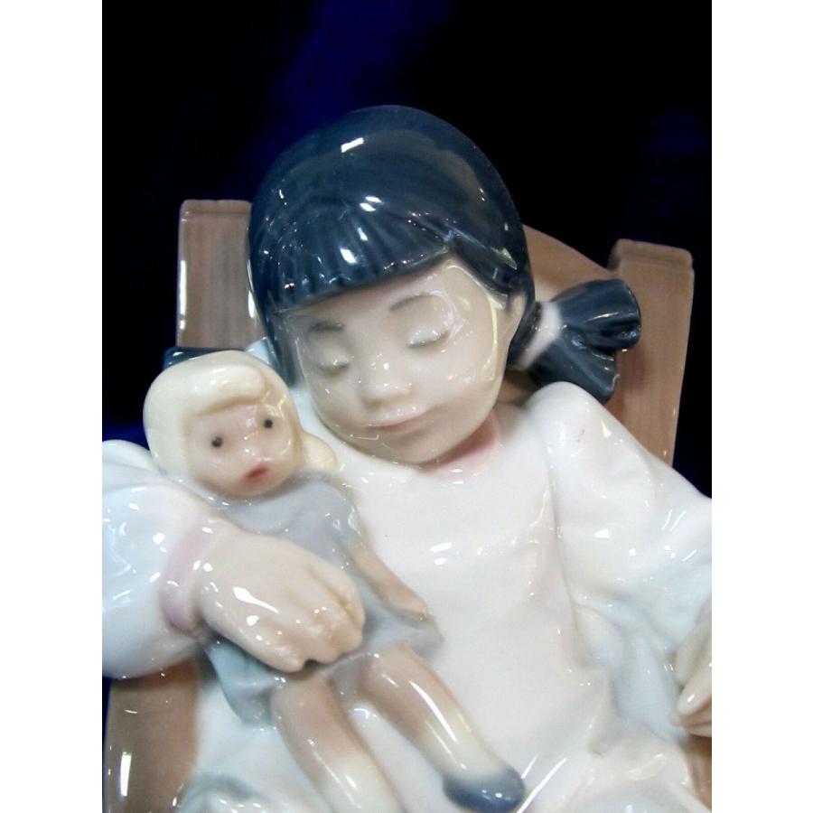 日本大特価祭 リヤドロ LLADRO #5448 NAPTIME BRAND NIB GIRL DOLL ROCKING CHAIR RARE CUTE F/SH