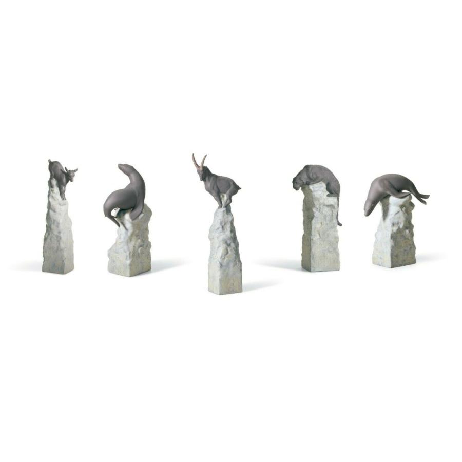 リヤドロ Lladro Retired Balance Set Goat Tiger Seal 8199， 8202， 8203， 8196， 8198 animals