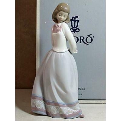 Lladro 人形 Lladro Vintage Porcelain Girl W/ Hands On Hips Nina