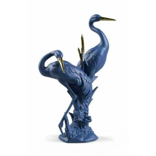 リヤドロ　青午 LLADRO（リヤドロ） Lladro Courting Cranes Blue Gold Limited