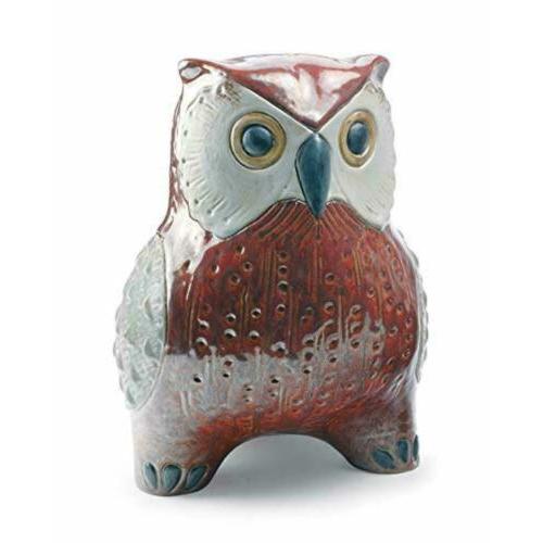 新しいスタイル Owl Large Figurine Porcelain Lladro リヤドロ Red New 01012533 その他人形