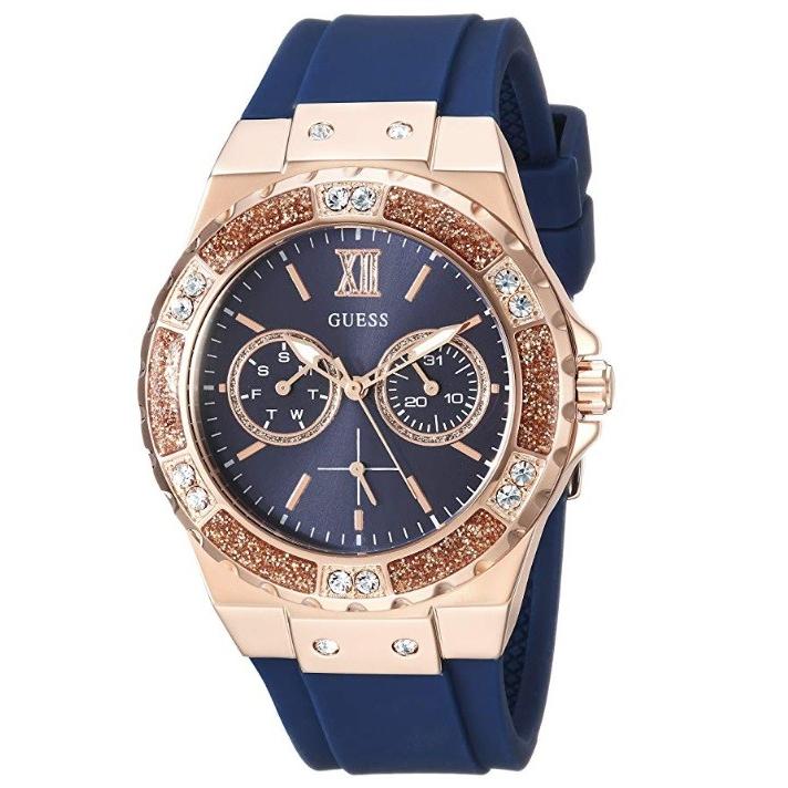 送料無料　ゲス 腕時計 レディース GUESS Women's Watch Color Navy blue/Rose Gold