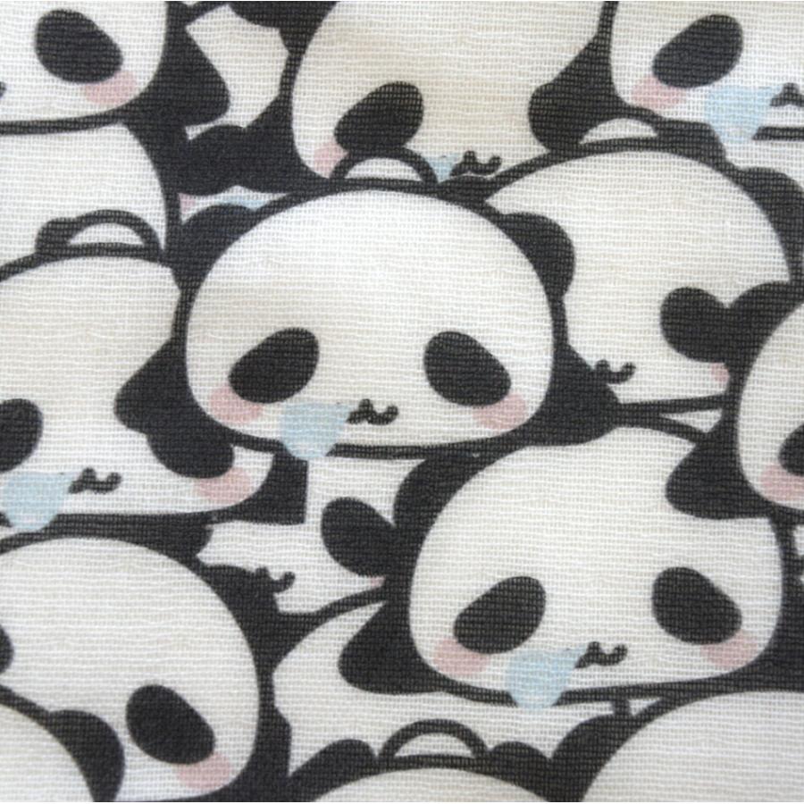 生地 布 ダブルガーゼ 鼻たれパンダ コットン100％ 生地 布 綿 マスク  