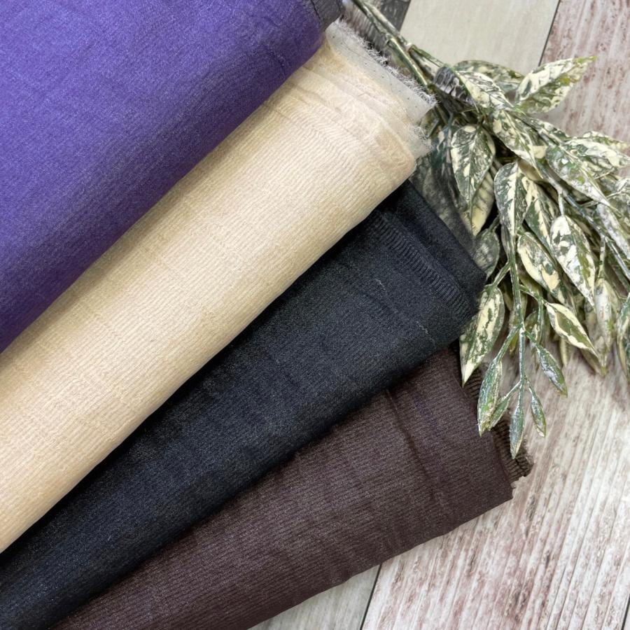 生地在庫 ② オーガンジー 生地 布 リネン×ポリエステル 50cm単位販売 二重 ダブル