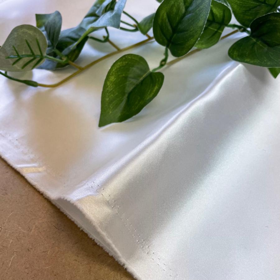 サテン 生地 布 無地 白 50cm単位販売 たっぷり ワイド巾 真っ白 布地専門店 Kijiya M4057 布地専門店 Kijiya Yahoo 店 通販 Yahoo ショッピング