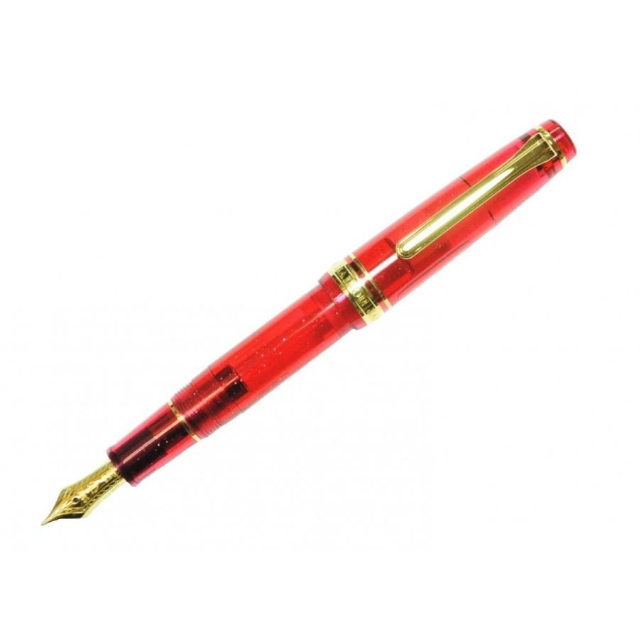 セーラー万年筆 オリジナル万年筆 ルビー 細字 赤・黒ペンケースセット