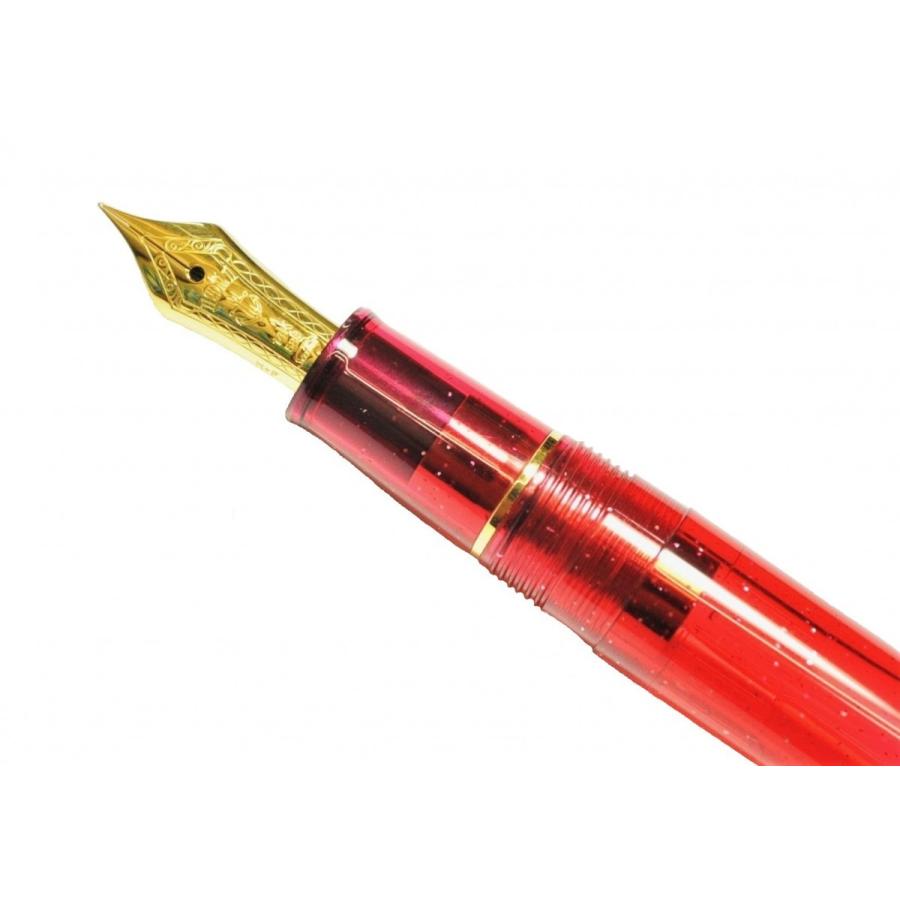 セーラー万年筆 オリジナル万年筆 ルビー 中字 赤・黒ペンケースセット