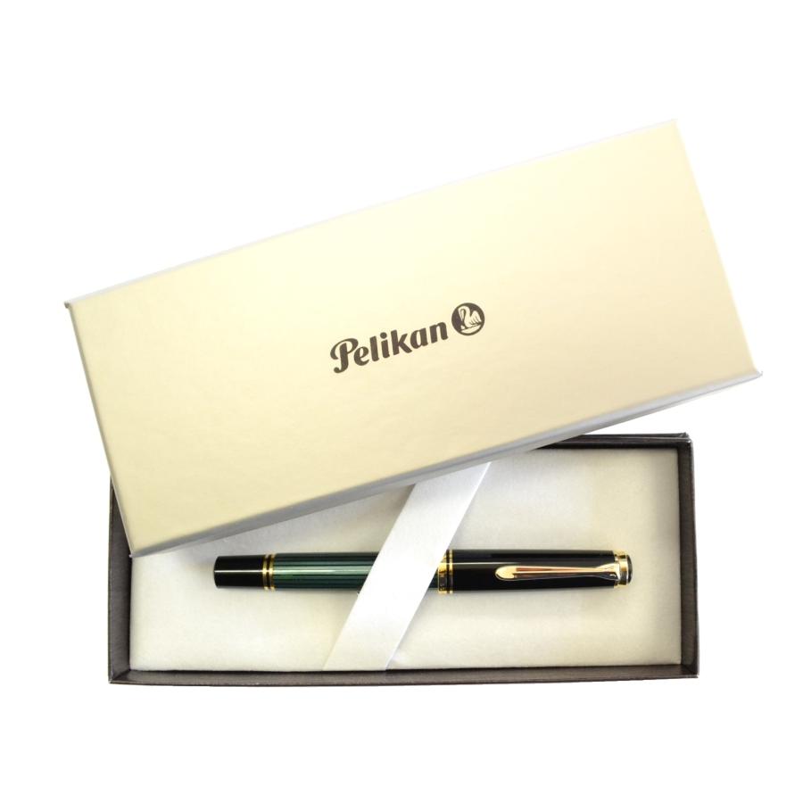 Pelikan 万年筆 スーべレーン M600 グリーンストライプ 新品)Pelikan ペリカン 万年筆 スーベレーン M600 ブルー