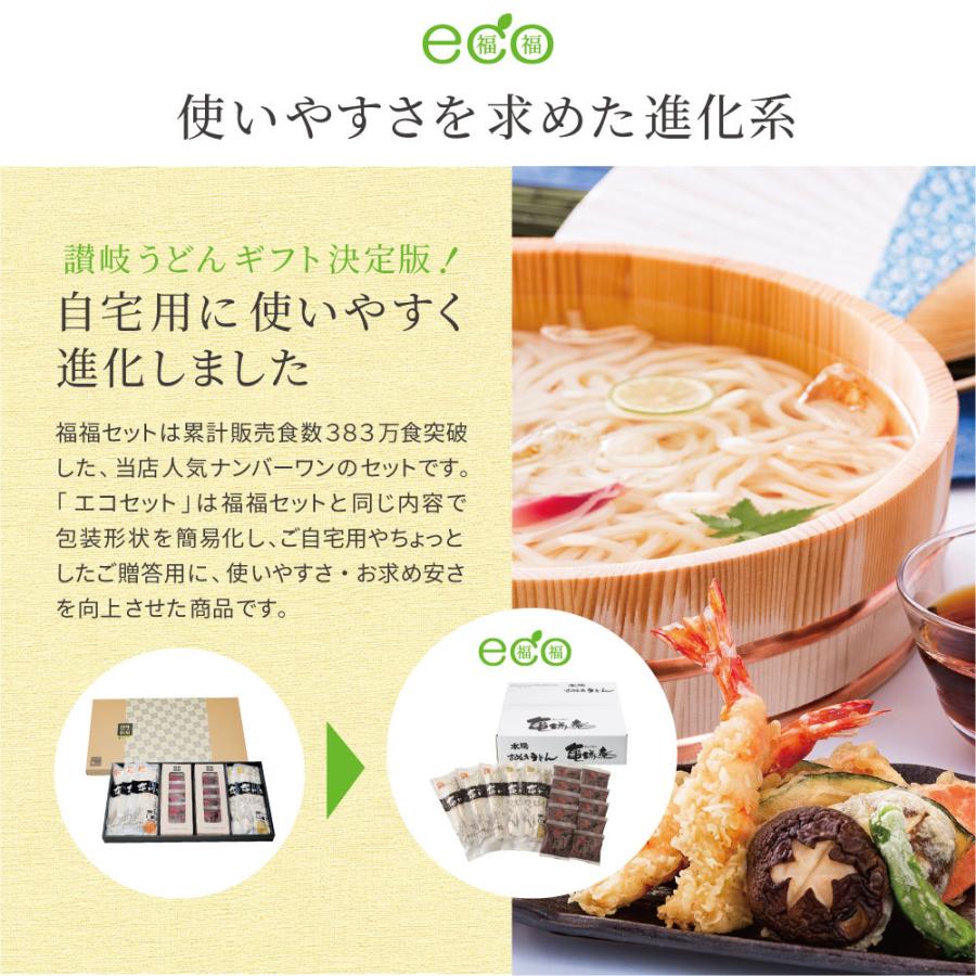 エコ福福 讃岐うどんセット【ご自宅向ダンボール】【G37K】【G37K08