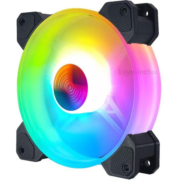 最大67%OFFクーポン3個セット COOLMOON RGB LEDファン 玉杯 PCケース用 静音タイプ ケースファン 120mm PC用ファン、クーラー 