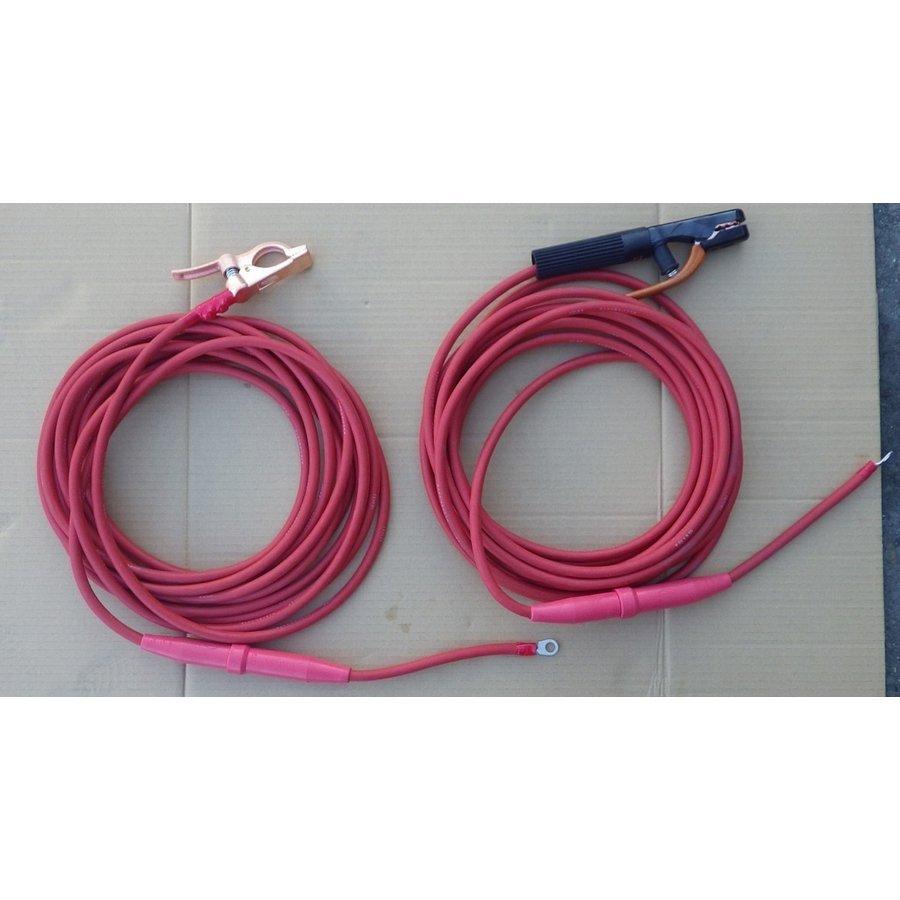 溶接 キャブタイヤケーブル 赤 安全ホルダー側 20m アースクリップ側 10m トータル30m ジョイント付 セット品