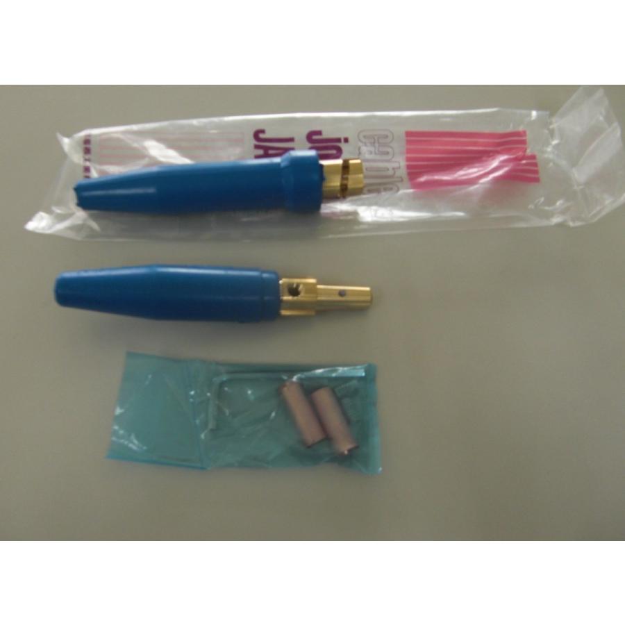 溶接 キャブタイヤケーブル 延長用 青 35mセット品 両端 溶接 キャブタイヤケーブル 延長用 青 35mセット品 両端
