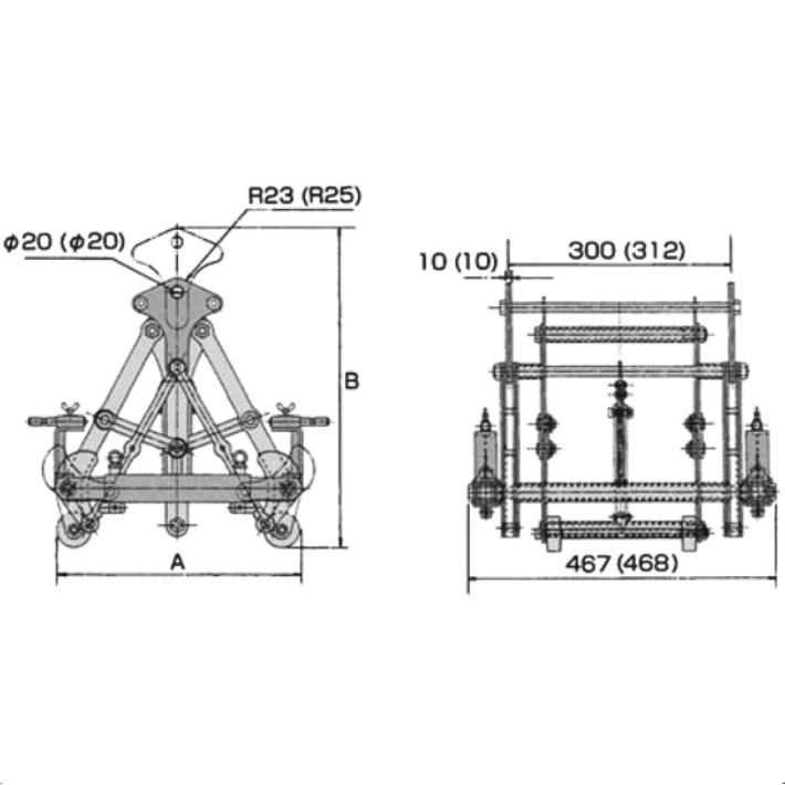 イーグルクランプ 可変側溝用内つり・U字溝 兼用クランプ EUIV-1000｜kikaihanbai-2｜04