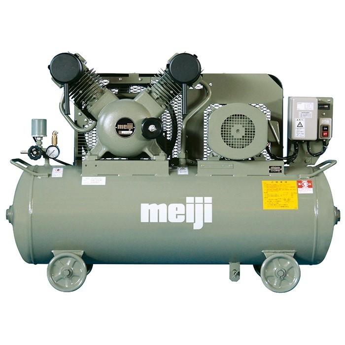 明治（meiji） エアーコンプレッサー 5馬力 FOH-R37 三相200V 明治機械 オイルフリー式 〔法人様お届け ...