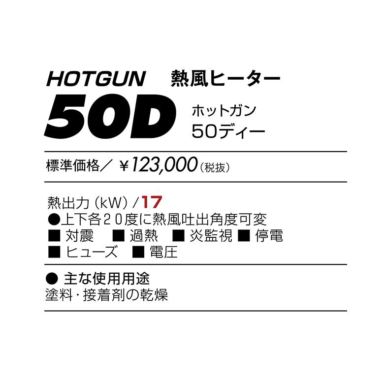 静岡製機 HG50D ホットガン 熱風ヒーター 業務用 コンパクト 静岡製機 HG50D ホットガン 熱風ヒーター 業務用 コンパクト