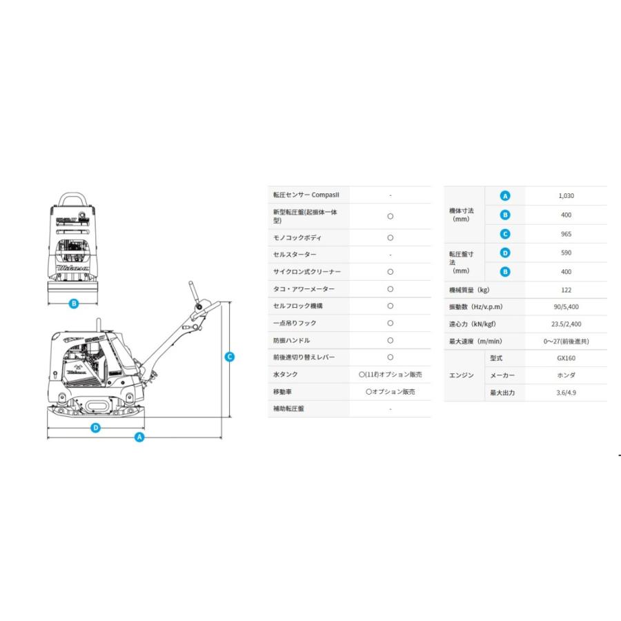 〔長期納期〕バイブロコンパクター 三笠産業 MVH-108H プレート アスファルト舗装 転圧作業 〔法人様お届け〕｜kikaihanbai-2｜03