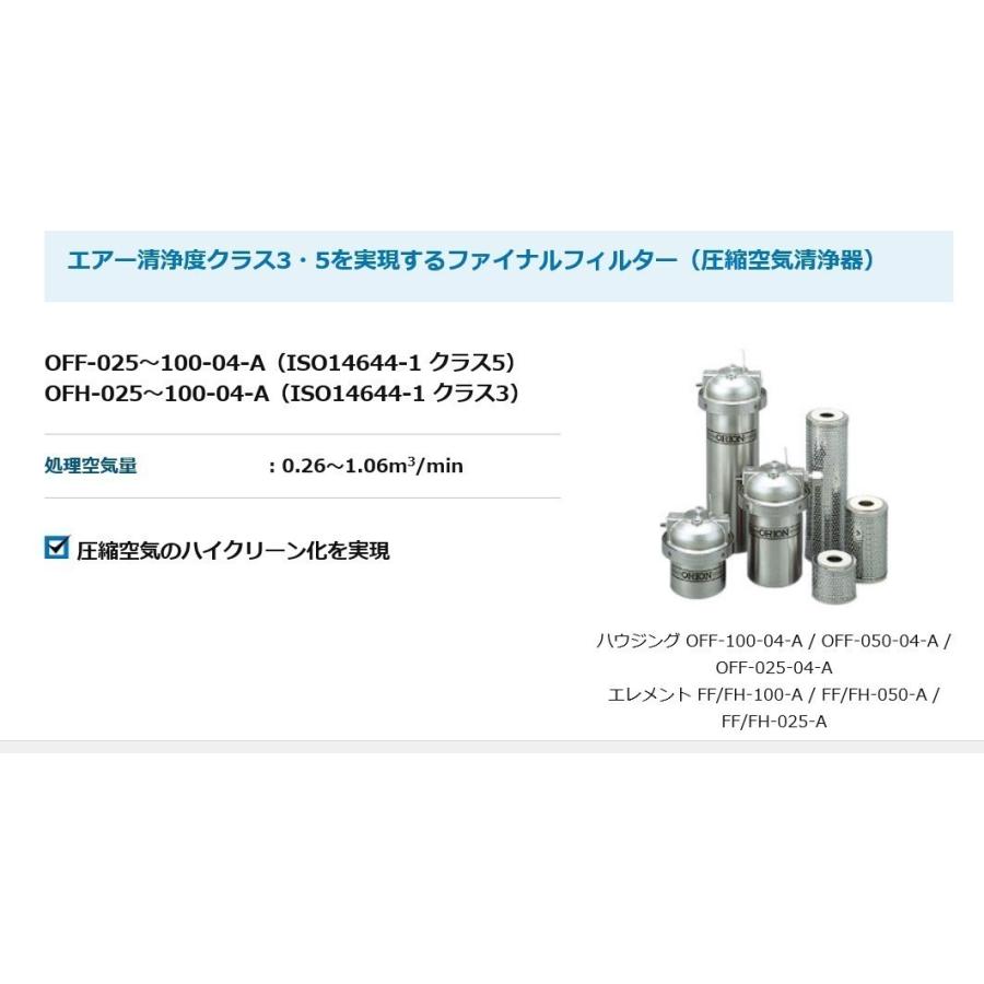 明治 ファイナルフィルター オリオン 圧縮空気清浄器 OFH-050-04 明治 ファイナルフィルター オリオン 圧縮空気清浄器 OFH-050-04