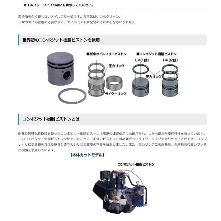 コンプレッサー アネスト岩田 OFP-07CB C5 単相100V 50hz 1馬力 オイルフリー 圧力開閉器式｜kikaihanbai-2｜04